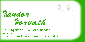 nandor horvath business card